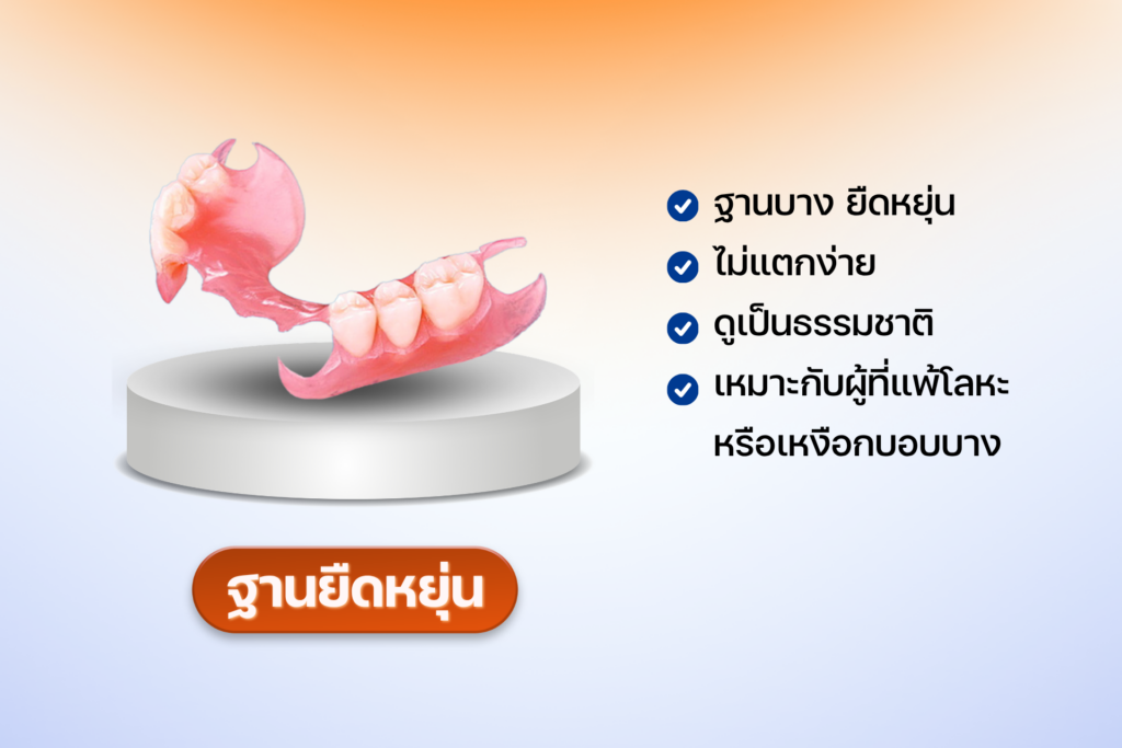 สรุปครบทุกเรื่อง ฟันปลอม ฐานพลาสติก ฐานโลหะ และฐานยืดหยุ่น ต่างกันอย่างไร? พร้อมเช็กราคาฟันปลอม 2026 The Fun Room Clinic ลาดกระบัง