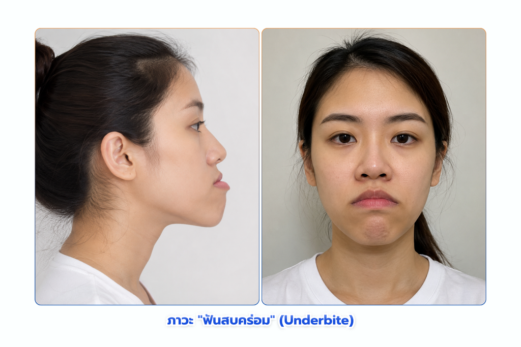 จัดฟันแก้คางยื่น (Underbite) แต่กลัวผ่าตัดขากรรไกร? เคสไหนจัดอย่างเดียวได้ เคสไหนต้องผ่าตัด ปรึกษาได้ที่ The Fun Room ลาดกระบัง