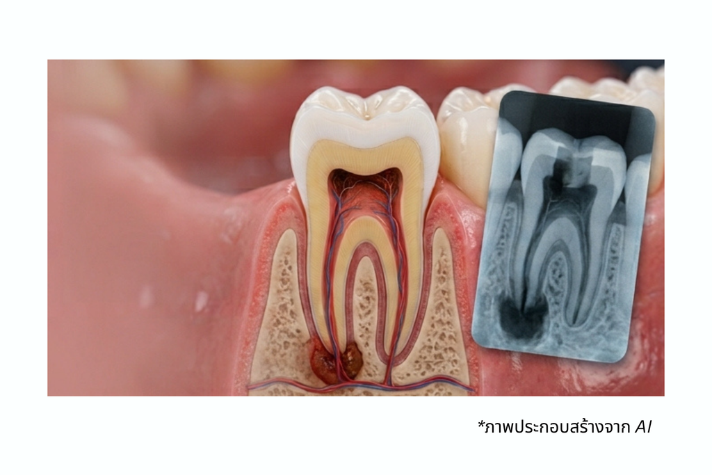 ปวดฟันแบบไหนต้อง รักษารากฟัน เช็กลิสต์สัญญาณประสาทฟันติดเชื้อ ปวดตุ๊บๆ ปวดกลางคืน เหงือกเป็นตุ่มหนอง